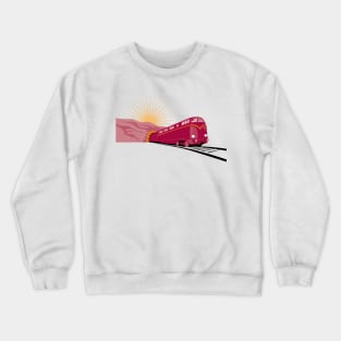 Diesel Locomotive Coming out of tunnel Crewneck Sweatshirt